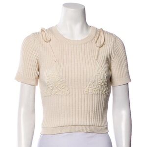 Jacquemus Crew Neck Top with cute bikini design.